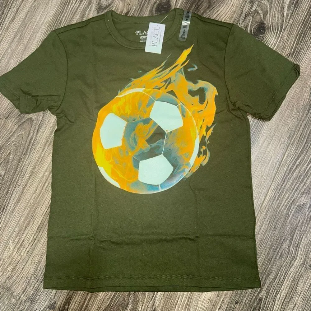 The children’s place Green Soccer Ball Shirt